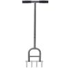 Lawn Coring Aerator 4 Corer Plug Tool with Soft Grip Handle