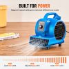 VEVOR Floor Blower, 1360 RPM 600 CFM, Air Mover for Drying and Cooling, Portable Carpet Dryer Fan with 4 Blowing Angles,3-Speeds Adjustment