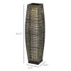 Solar LED Outdoor Floor Lamp Brushed PE Wicker Patio Lantern Indoor Outdoor Light