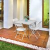 10 Pack White Plastic Folding Chairs Injection Molded Classic Outdoor Event Patio Chairs