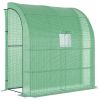 7 x 3 x 7 FT Lean To Walk In Greenhouse with Roll Up Doors