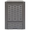 Garden Composter Brown Plastic with rattan look