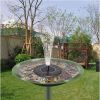 Solar Powered Bird Bath Fountain Floating Water Pump for Garden Pond