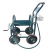 4 Wheel Garden Hose Reel Cart Heavy Duty with Basket