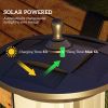 50" Solar Post Light, Cool White LED Outdoor Lamp, Waterproof IP44