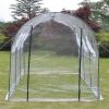 Portable Walk In Greenhouse Transparent PVC Cover Steel Frame Garden Hot House