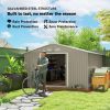 11x13 FT Garden Storage Shed with Double Sliding Doors