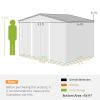 9 x 6 FT Outdoor Garden Storage Shed with Sliding Doors