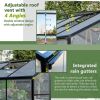 6 x 8 FT Walk In Polycarbonate Greenhouse with Roof Vent