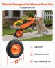 VEVOR Wheelbarrow Cart 5 Cu Ft 330 lbs One Wheel Garden Dump Cart 16-inch Wheels