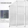 8 x 6 FT Walk In Polycarbonate Greenhouse with Roof Vent