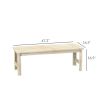 2 Seat Wood Garden Bench Slatted Backless Patio Bench
