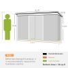 9 x 4.5 x 5.5 FT Metal Garden Storage Shed with Tool Storage
