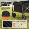 VEVOR Collapsible Folding Wagon, 2 cu.ft Grass Wagon Cart with All-Terrain 5in Wheels
