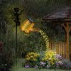 Outdoor Solar Hanging Lantern Watering Can Color Changing Garden Decor Light