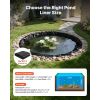 8 x 10 ft Pond Liner, 45 Mil Thickness, EPDM Rubber Material Fish Pond Liner for Outdoor Ponds, Easy to Cut, Durable & Leakproof, for Water Garden