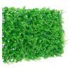 Set of 24 Artificial Fern Leaf Fence Panels Green PE Privacy Hedge Screening Outdoor Decor
