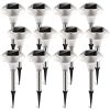 12 Pack Solar Color Changing Waterproof Garden Pathway Lights
