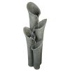 33.5 Inch Indoor Tabletop Rock Waterfall Tiered Rockery Water Feature with LED Lights