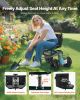 VEVOR Rolling Garden Seat Adjustable Height 360° Swivel Gardening Stool Cart 400 LB Capacity