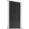 70.9 Inch Galvanized Steel Firewood Log Storage Rack with Roof