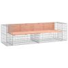 Garden Bench Solid Douglas Fir wood, Galvanized Steel Large Durable