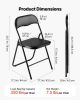 VEVOR 6 Pack Folding Chairs Leather Padded Metal Frame Foldable Chairs for Dining and Events Portable Seating