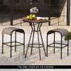 28" Outdoor Bar Table with Wood-Like Tabletop – Patio High Top Table
