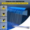 VEVOR Stainless Steel Pool Fountain Waterfall Spillway with LED Light Outdoor Garden Feature