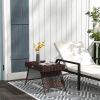 Folding Side Table Hand Woven PE Rattan Coffee Table for Outdoor Patio