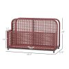 PE Rattan Pool Float Storage Organizer for Outdoor Pool Area Organization