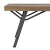 Brown and Gray Acacia Wood Steel Garden Bench 47.2 Inch Outdoor Seating