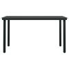 Garden Dining Table Black Powder-coated steel, glass