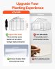 VEVOR 6x4 FT Polycarbonate Greenhouse Adjustable Vent Windows Sliding Door Pavilion Style