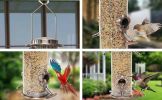 hummingbird Feeder Outdoors Hanging - Premium Grade Metal Tube weather and Water Resistant