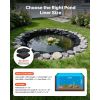 Pond Liner 15 x 20 ft, 45 Mil, EPDM Rubber Fish Koi Pond Liner and Underlayment Combo, Easy to Cut, Durable & Leakproof, for Outdoor Ponds
