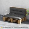 2 Seater Outdoor Pallet Cushion Set 3.9 Inch Tufted