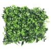 Artificial Leaf Fence Set of 24 Green Polyethylene 15.7 x 23.6 in