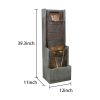 39.3 Inch Outdoor Waterfall Fountain LED Lights Modern Patio Garden Home Office Decor