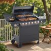 6 Burner Propane Gas BBQ Grill with Side Burner