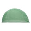 Green PE Mesh Greenhouse with Galvanized Steel Frame 172.2 Sq Ft Grow Tunnel