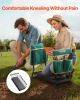 VEVOR Garden Kneeler and Seat, 8 in Wide Kneeling Pad, Heavy Duty Garden Kneeling Stool, Folding Garden Seat with 2 Tool Bags