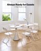 VEVOR 6 Pack Folding Chairs, Foldable Plastic Chairs with Heavy Duty Metal Frame, Portable Folding Card Table Chairs