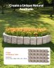 VEVOR Faux Stone Landscape Edging 47.2 x 9 in Flexible Brick Style Garden Border with Anchoring Spikes Lawn Edging
