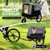 Heavy Duty Foldable Pet Stroller Dog Carrier Bicycle Trailer Cart
