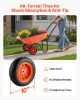 VEVOR 5 Cu Ft Wheelbarrow Cart 397 lb Capacity 2 Wheel Garden Dump Cart