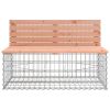 Natural Wood Garden Bench Solid Douglas Fir Wood with Galvanized Steel Frame Outdoor Seating Bench