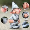 Funny Pooping Naughty Gnome Resin Garden Statue Outdoor Ornament