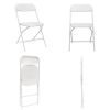 10 Pack White Plastic Folding Chairs Injection Molded Classic Outdoor Event Patio Chairs