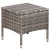 Gray PE Rattan Garden Furniture Set with Removable Cushions Patio Conversation Set